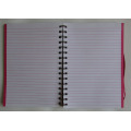 A5 Double espiral PVC protetor capa notebook com banda elástica